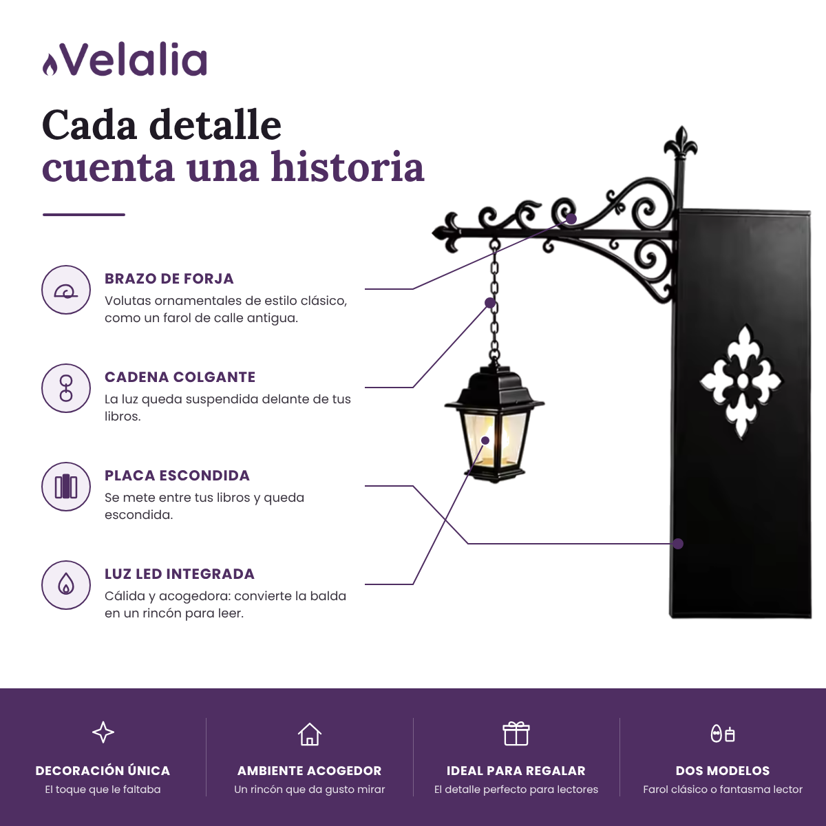 Farol decorativo que da vida a tu estantería
